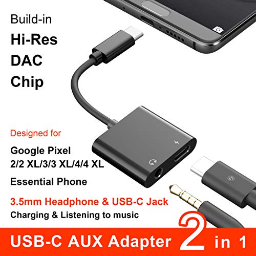 ivoros USB C to 3.5mm Headphone Adapter,60W Fast Charge, Type C Audio Jack Earphone Aux Converter,Work for iPad Pro/Air4/5/mini6,Samsung Galaxy S22/S21/S20/Ultra/Note 20/10,Google Pixel 6/5/4/3/2 XL