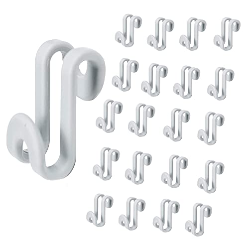 25 Pcs Clothes Hanger Connector Hooks Mini Cascading Hanger Hooks Hanger Extender Heavy Duty Clothes Hangers Space Saving for Closet(Grey)