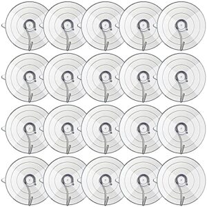 blulu 20 pieces clear suction cups hooks for glass 2.4 inch reusable window suction cups 7 lb vacuum suction hooks wreath hanger hooks for towel glass window door mirror table