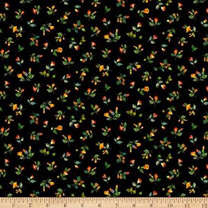 michael miller harvest tribute potpourri black, quilting fabric by the yard