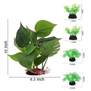 ALEGI Aquarium 10 inch Silk Plants for Betta Fish Tank, Underwater Aquatic Water Grass Decor