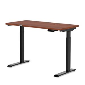 comfty home/office height adjustable table, 28.7” to 48.4”, mahogany/black
