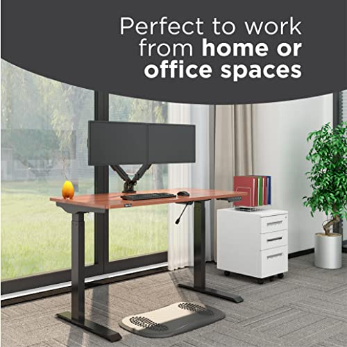 Comfty Home/Office Height Adjustable Table, 28.7” to 48.4”, Mahogany/Black