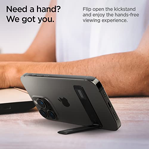 Spigen U101 Standard Universal Kickstand, Vertical and Horizontal Stand Adjustable Angles Compatible with Any Cell Phone - Black