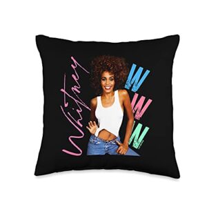 whitney houston wanna dance with somebody throw pillow, 16x16, multicolor