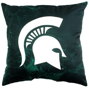 college covers color swept pillow, 16 inch, michigan state spartans