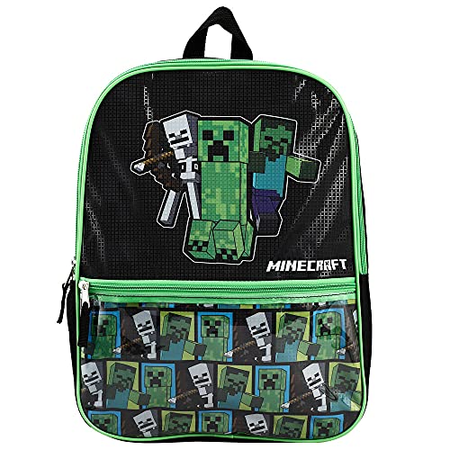 Minecraft 4-Piece Backpack Set with Folding Lunch Bag