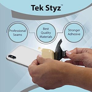 Tek Styz PRO Stick on Wallet Works for Zen Mobile Admire Fab with Room for 3 Cards/ID/Money 3pack (Black,Gray,White)