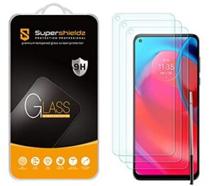 (3 pack) supershieldz designed for motorola moto g stylus 5g [not fit for 2022 model] tempered glass screen protector, anti scratch, bubble free