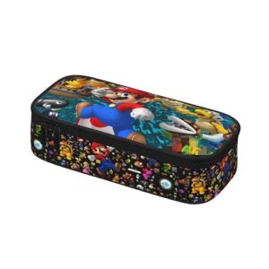 Wcrsain Anime Pen Bags Pouch Big Capacity Zipper Pencil Cases for Office Supplies Adults Women Travel Portable Organizer Box Storage Bag Makeup Case