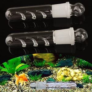 2 Pack Clear Glass Planaria Trap Catch Trap Aquarium Cleaning Supply for Dwarf Shrimp Cherry Shrimp Crystal Red Shrimp (3 Holes)