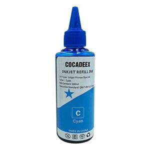 COCADEEX Refill Dye Ink Bottle Compatible with 63 or 63XL Ink Cartridge,for Envy 4520 4510 4512 4516 4517 4521 4523 4525,OfficeJet 3830 3832 3833 4652 4655 5200 5230 5232 5255 5258 5260 Printer