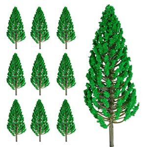 mantouxixi 10pcs model pine cedar trees 1:25 green architecture tree for o g scale railway diy scenery landscape layout natural green 16cm/6.3inch