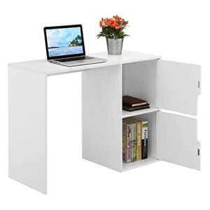 Convenience Concepts Designs2Go Student Desk with Storage Cabinets, White