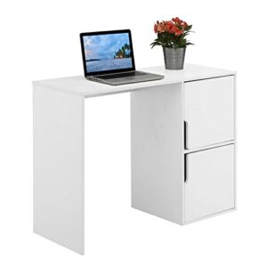 Convenience Concepts Designs2Go Student Desk with Storage Cabinets, White