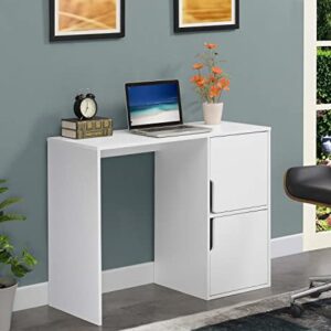 Convenience Concepts Designs2Go Student Desk with Storage Cabinets, White