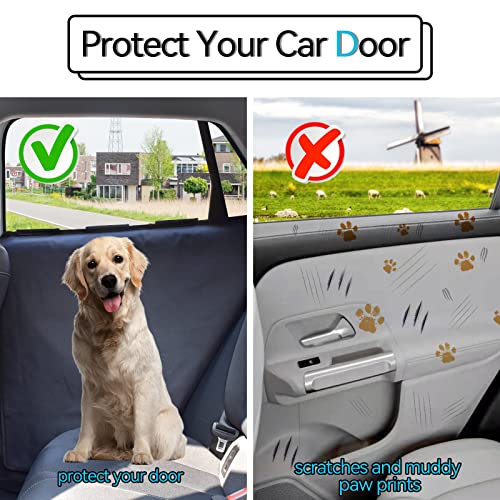 Durapower Dog Car Door Protector丨2 Pack Anti Pet Scratching Waterproof Vehicle Door Covers Guard Truck Interior Panel Safe SUV Universal 600D Black