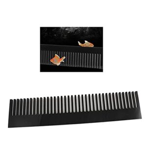 LQ Industrial Aquarium Filter Comb 22.7 x 5 cm Black Acrylic Aquarium Overflow Comb Fish Tank Flow Weir Comb for Avoid Fish Overflow