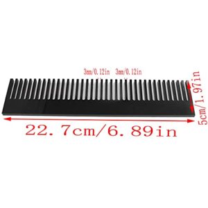 LQ Industrial Aquarium Filter Comb 22.7 x 5 cm Black Acrylic Aquarium Overflow Comb Fish Tank Flow Weir Comb for Avoid Fish Overflow