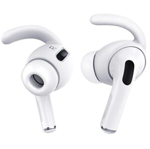 alxcd earbuds tips hook compatible with airpods pro, 4 pairs anti-slip anti-lost soft silicone sport ear buds tips hook, replacement for airpods pro [1sport] 4 pairs white
