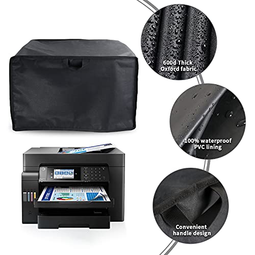 Iptienda Printer Cover, Turntable Dust Cover for HP/Canon/Epson Wireless Laser Printer 20''Wx16''Dx12''H