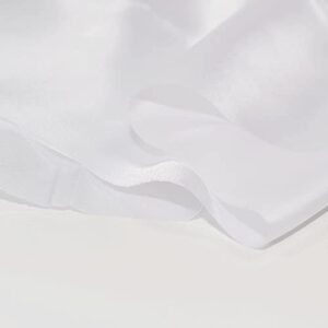 generic, 60in wide silkly satin patchwork fabric for bundle quilting wedding derss table decor,fashion crafts costumes decorations(2 yds,white), 2 yards, sdwhite2y