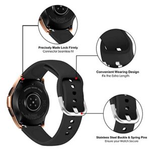 EnoYoo 10 Pack Bands Compatible with Samsung Galaxy Watch 4 40mm 44mm, Galaxy Watch 4 Classic 42mm 46mm, Galaxy Watch 5, Galaxy Watch 5 Pro, Galaxy Watch Active 2, 20mm Adjustable Silicone Sport Strap for Women Men, Small