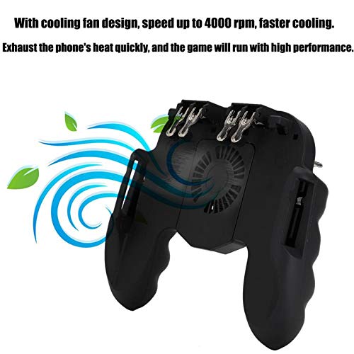 Hilitand Smartphone Gamepad with Cooling Fan Design,Back Style Shoot Smartphone Gamepad,Mechanical keystroke Feel,Suitable for Phones Under 6.5inch