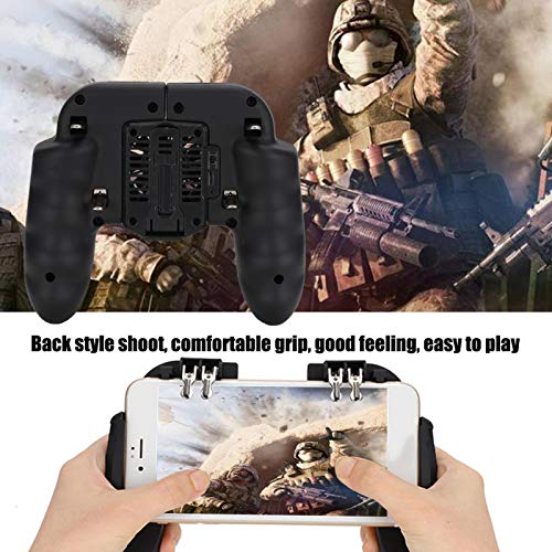 Hilitand Smartphone Gamepad with Cooling Fan Design,Back Style Shoot Smartphone Gamepad,Mechanical keystroke Feel,Suitable for Phones Under 6.5inch