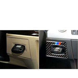 Direta Car Interior Key Socket Protection Frame Trim For BMW 3 Series E90 E92 2005-2012 Carbon Fiber(Style A Left Drive), Carbon Black