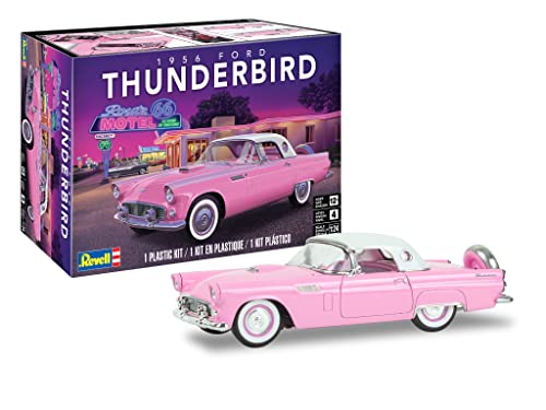 Revell 85-4518 1956 Ford Thunderbird Model Car Kit 1:24 Scale 87-Piece Skill Level 4 Plastic Model Building Kit , Pink