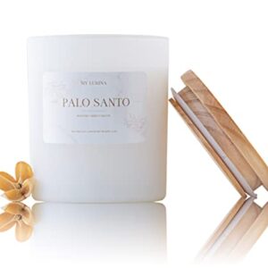 My Lumina Palo Santo Candle - Healing Candle Natural Soy Wax Candle for Aromatherapy