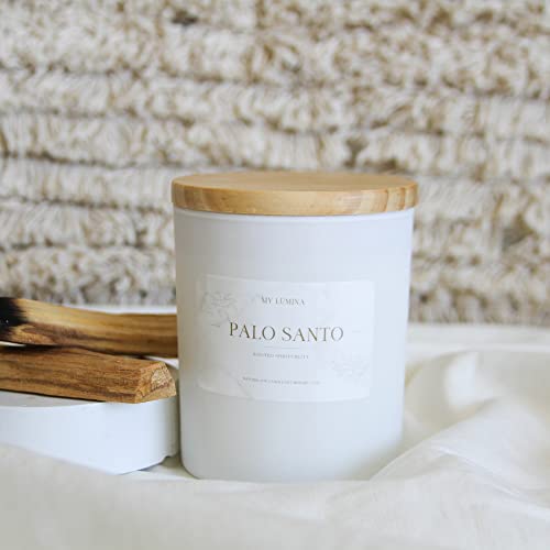 My Lumina Palo Santo Candle - Healing Candle Natural Soy Wax Candle for Aromatherapy