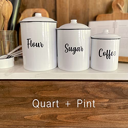 QUART + PINT 155 Kitchen Pantry Labels for Containers. Preprinted Clear Script Stickers with Black Text. Waterproof Vinyl Sticker Set. Organization labels for Jars Canisters & Home Storage Bins System