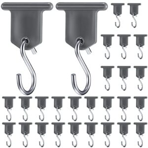 bbto rv awning light clip rv party light holder camper awning hook light accessory plastic and metal light hook gray camper light support hanger for camping tent indoor outdoor decor (28 pieces)