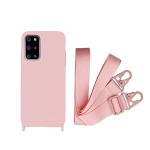 TY-Box Necklace Lanyard Phone Case Cover Compatible with Samsung Galaxy Note 20,Soft Silicone Cell Phone Protective Case with Adjust Shoulder Strap Crossbody Shell Cover (Pink, Note 20)