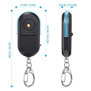 Hemoton Whistle Key Finder Voice Control Device Locator with Device Key Finder with Whistle and LED Light Alarm (Blue)