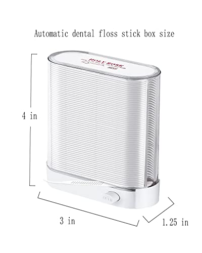 Dental Floss Picks Dispenser 2 Boxs White,for Adult Floss Sticks Organizer,with Floss Dental Pick 176 Count,Flossers Toothpicks Sealed Storage Neat,Clean Teeth More hygienic