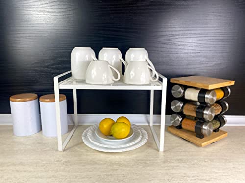 Better House Stackable Shelves: The Ideal Countertop Organizer for Your Closets, Cabinets, Pantries and Cupboards (White, 13 x 8.25 x 9.5 in)