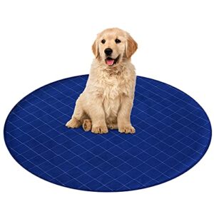 reusable pee pads for dogs 36", washable round whelping pads, puppy training pads with non-slip back for playpen/crate, dog housebreaking absorption pad