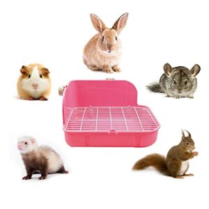 Hamiledyi Rabbit Litter Box,Rabbit Toilet Potty Trainer Corner Litter Pan for Rabbits Bunny Guinea Pigs Chinchilla Ferret Small Animals