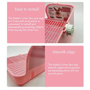 Hamiledyi Rabbit Litter Box,Rabbit Toilet Potty Trainer Corner Litter Pan for Rabbits Bunny Guinea Pigs Chinchilla Ferret Small Animals