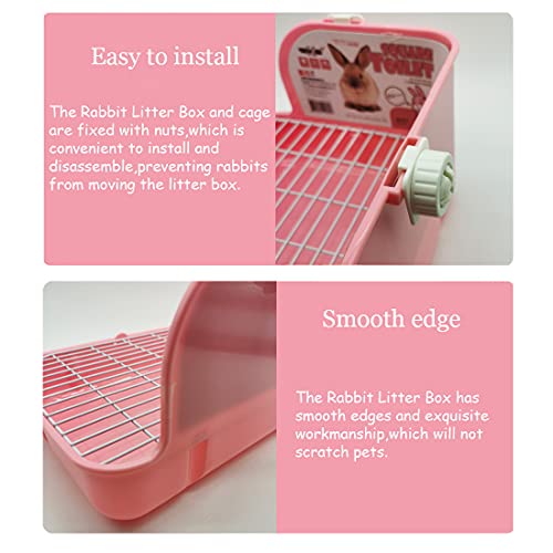 Hamiledyi Rabbit Litter Box,Rabbit Toilet Potty Trainer Corner Litter Pan for Rabbits Bunny Guinea Pigs Chinchilla Ferret Small Animals