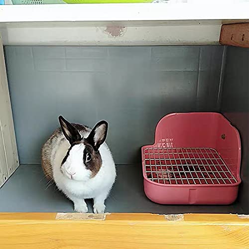 Hamiledyi Rabbit Litter Box,Rabbit Toilet Potty Trainer Corner Litter Pan for Rabbits Bunny Guinea Pigs Chinchilla Ferret Small Animals