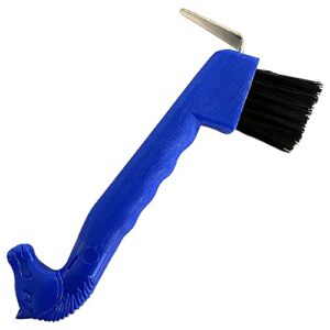 precision canada 1pc horse hoof pick brush with soft touch plastic handle, portable hoof pick