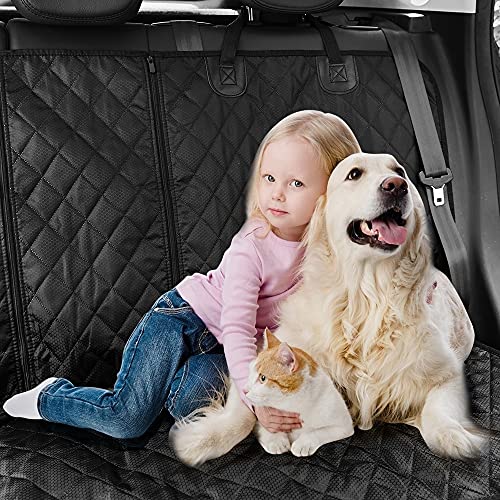 ANOSOSPECIAL Dog Car Seat Cover for Back Seat Cover for Kids,Non Stick Fur Rear Seat Protector for Pet,Nonslip Waterproof Durable Universal Fit Interior Backseat Covers for Auto Van SUV