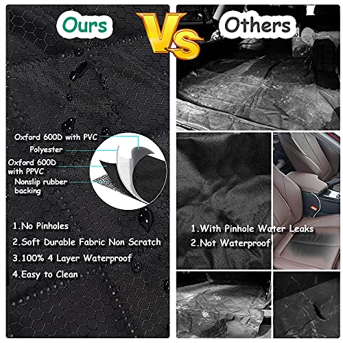 ANOSOSPECIAL Dog Car Seat Cover for Back Seat Cover for Kids,Non Stick Fur Rear Seat Protector for Pet,Nonslip Waterproof Durable Universal Fit Interior Backseat Covers for Auto Van SUV