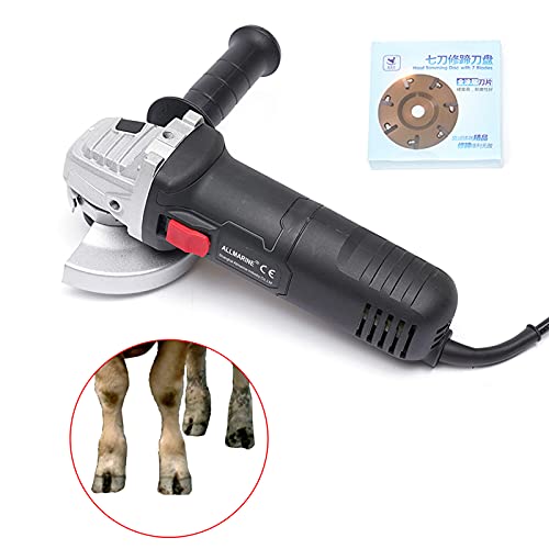 DYRABREST Electric Hoof Nipper Tools Aluminium Alloy Livestock Sheep Cattles Horses Hoof Knife Trimming Grinder Plate Tool with Side Blade