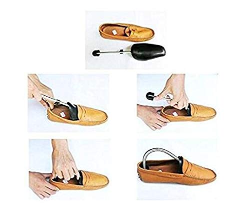 Bamboopack 2 Pairs Practical Adjustable Length Men Shoe Tree Stretcher Shoe Boot Shoe Shaper Support Holder(Black)