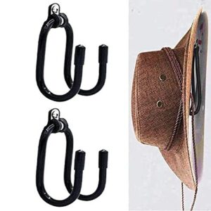 Pmsanzay Cowboy Hat Rack Hat Holder Hat Organizer Hat Display Hat Hooks Hat storage Hat Wall Mount - Easy to Install - Screws Included - Easily Adjustable - Fit Any Hat - 2 Pack